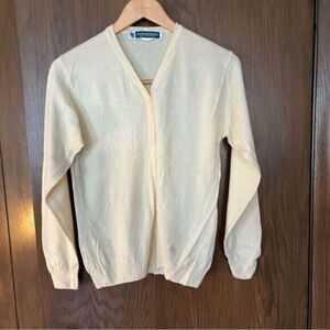 J. Lindeburg Italian Merino Wool V Neck Cardigan Sweater